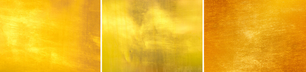 Shiny yellow leaf gold foil texture