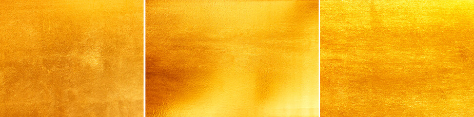Naklejka premium Shiny yellow leaf gold foil
