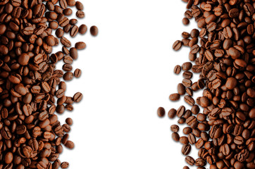 Coffee beans. Isolated on a white background.