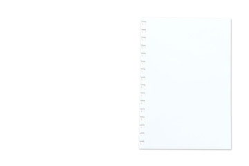 Bank white paper isolated on white background with clipping path.