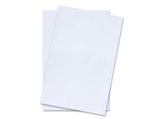 Bank white paper isolated on white background with clipping path.