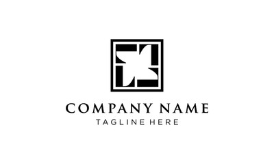 Fototapeta premium illustration logo from letter L with square logo design concept