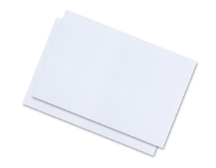 Bank white paper isolated on white background with clipping path.