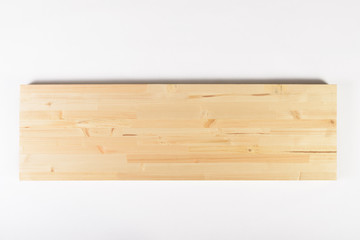 Wood board and timber cut and isolated on white background