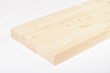 Wood board and timber cut and isolated on white background