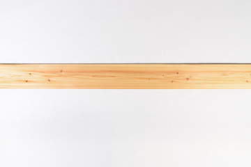 Wood board and timber cut and isolated on white background