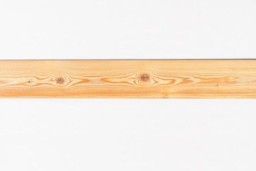 Wood board and timber cut and isolated on white background