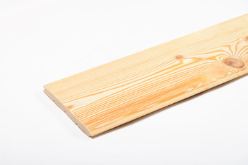 Wood board and timber cut and isolated on white background