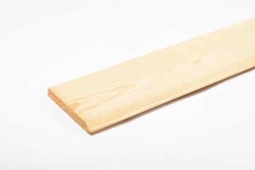 Wood board and timber cut and isolated on white background
