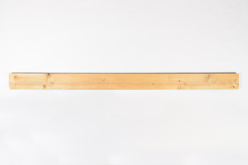 Wood board and timber cut and isolated on white background