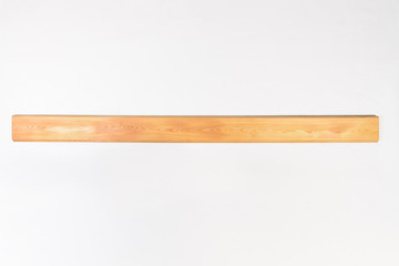 Wood board and timber cut and isolated on white background