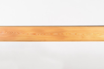 Wood board and timber cut and isolated on white background