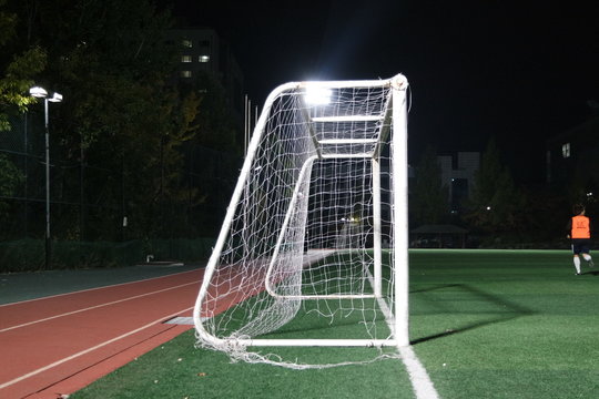 soccer goal side view