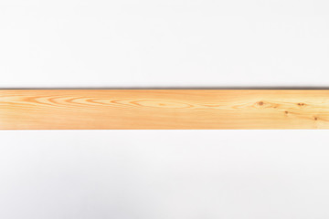 Wood board and timber cut and isolated on white background