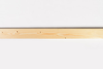 Wood board and timber cut and isolated on white background