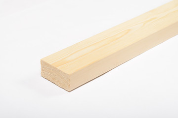 Wood board and timber cut and isolated on white background