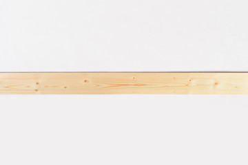 Wood board and timber cut and isolated on white background