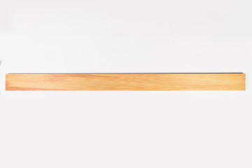Wood board and timber cut and isolated on white background