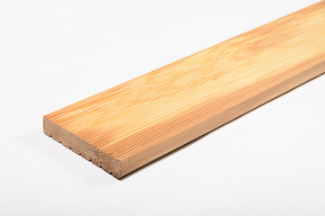 Wood board and timber cut and isolated on white background