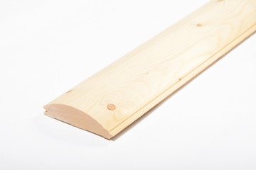 Wood board and timber cut and isolated on white background