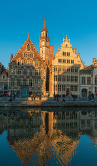 Obraz premium Reflections in Gante city