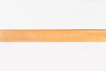 Wood board and timber cut and isolated on white background