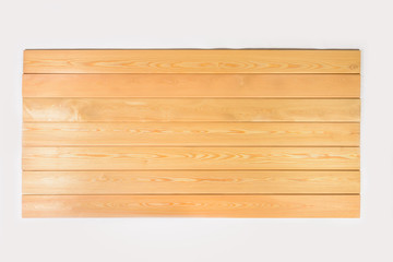 Wood board and timber cut and isolated on white background