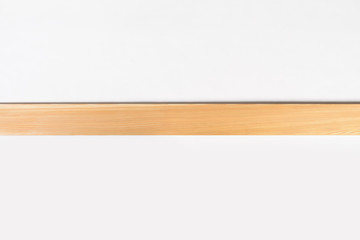 Wood board and timber cut and isolated on white background