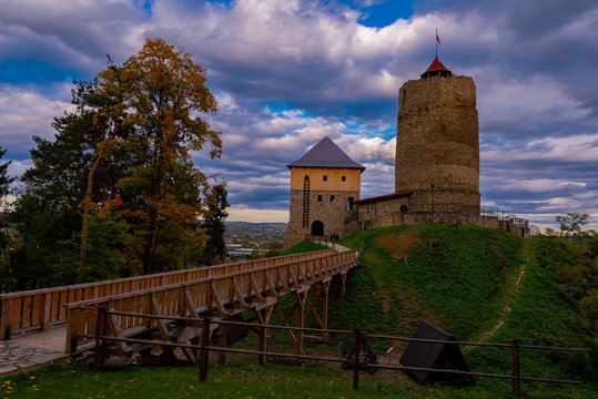 Castle Czchow in Poland during Golden Polish Autumn in October 2019