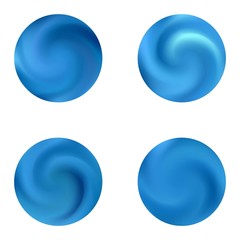 Set with mesh colorful round backgrounds.