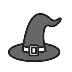 Witch Hat Icon Vector Simple Design