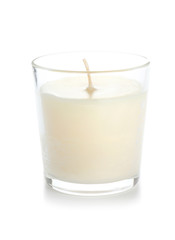 Beautiful candle isolated on white