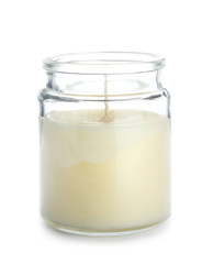 Beautiful candle isolated on white
