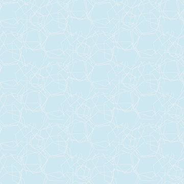 A Seamless Vector Abstract Patern With Light Aqua Blue Background And White Linear Texture. Calm Sparkling Water Surface.