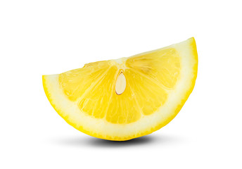 lemon slice, clipping path, an isolated on a white background