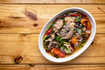 Spicy Pork leg soup, Hot and Spicy Pork Leg Soup (Tom Yum Kha Moo )