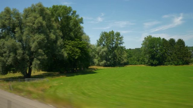 zurich city basel district sunny day train road trip passenger side pov panorama 4k switzerland