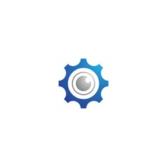 Gear logo template vector icon design