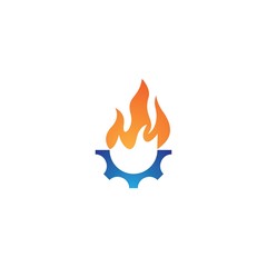 Flame logo template vector icon design