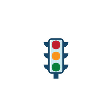 traffic light vector icon illustration white background