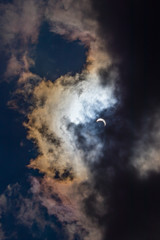 Eclipse and clouds