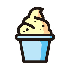 frozen yogurt icon. Element of ice cream shop collection for mobile concept and web apps icon.