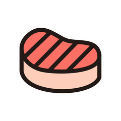 steak icon isolated on white background from miscellaneous collection.