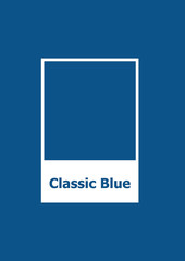 Vektor der klassischen blauen Farbe in CMYK Die Farbe des Jahres 2020 © charnsitr