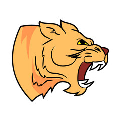 roaring panther profile head