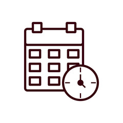 Fototapeta premium schedule icon isolated on white background from business collection.