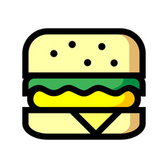burger icon isolated on white background from take away collection
