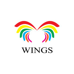 wings logo design and ilustration template.