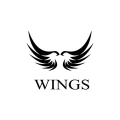 wings logo design and ilustration template.