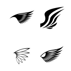 wings logo design and ilustration template.